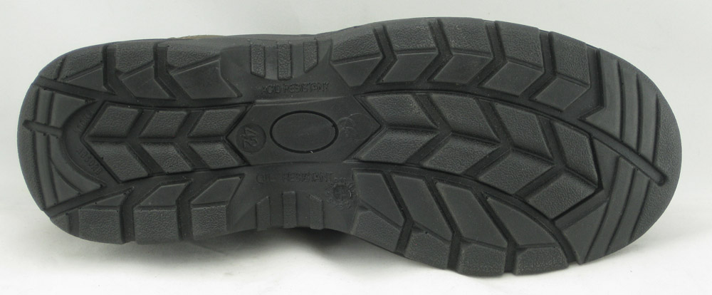 Black steel toe working safety shoes