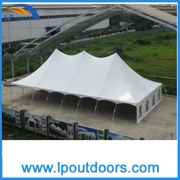 40X60英尺室外钢制框架婚礼帐篷锥顶绳拉帐篷