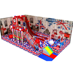 England Themed Amusement Park Kids Indoor Playground with Ball Pit and Slide