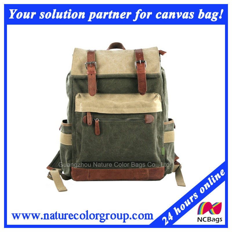 Students Leisure Canvas Backpack for Laptop and Campus