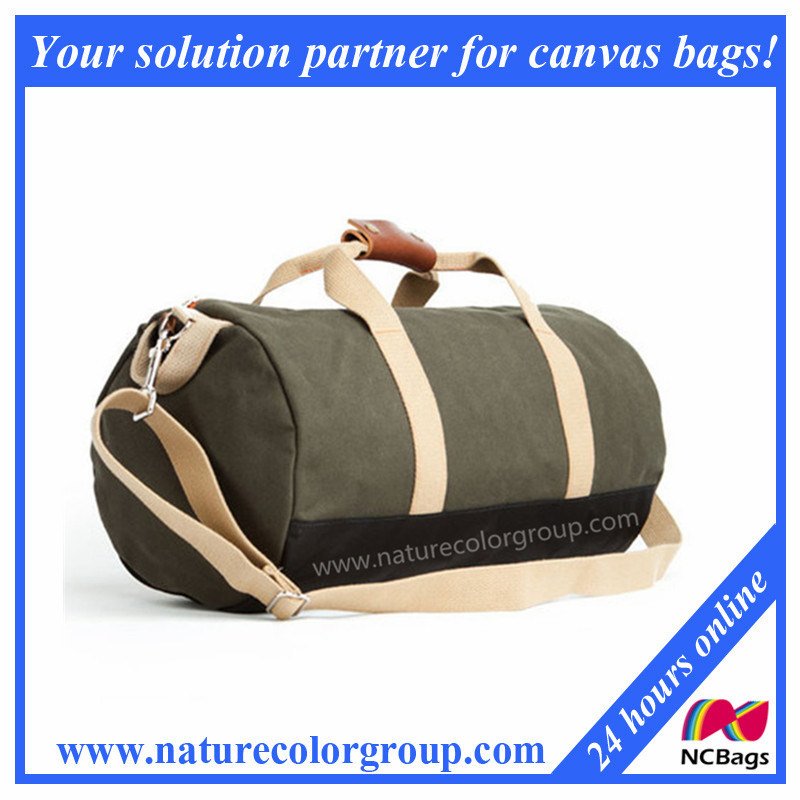 Small Canvas Sports Duffel Bag for Gym