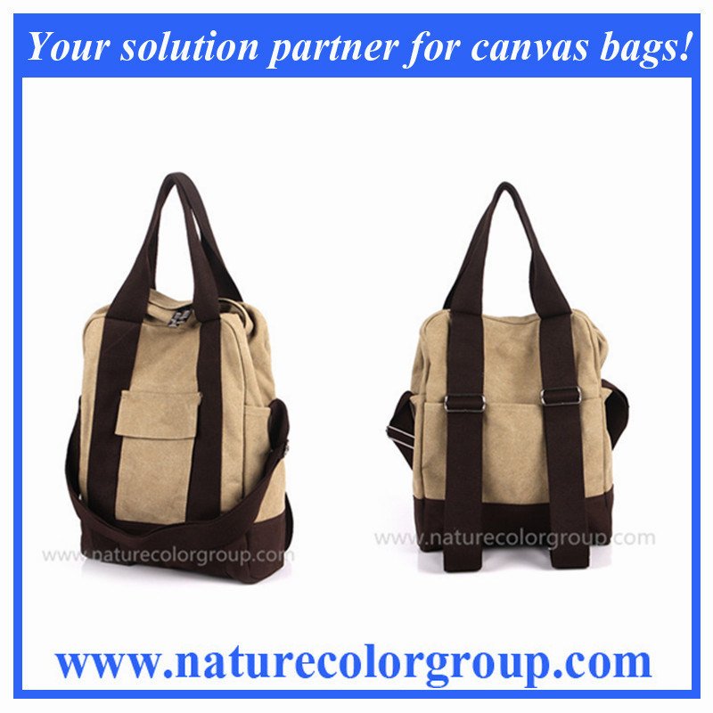 Multifunctional Canvas Handbag Backpack Shoulder Bag