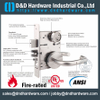 Cerradura de puerta de madera de mortaja resistente al fuego UL ANSI Grado 1 SS304-DDAL20 F20