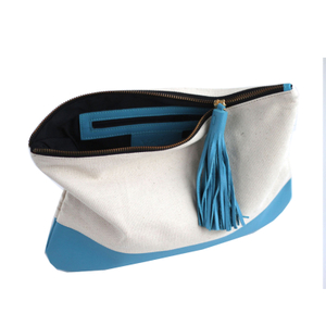 Bridesmaid Leather Clutch Canvas Clutch Bag