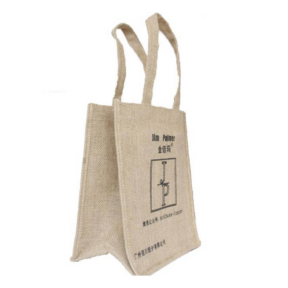 印刷された買物をする自然なジュート袋