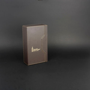Wine Box Manufacturer Black PU leather wooden box for wine