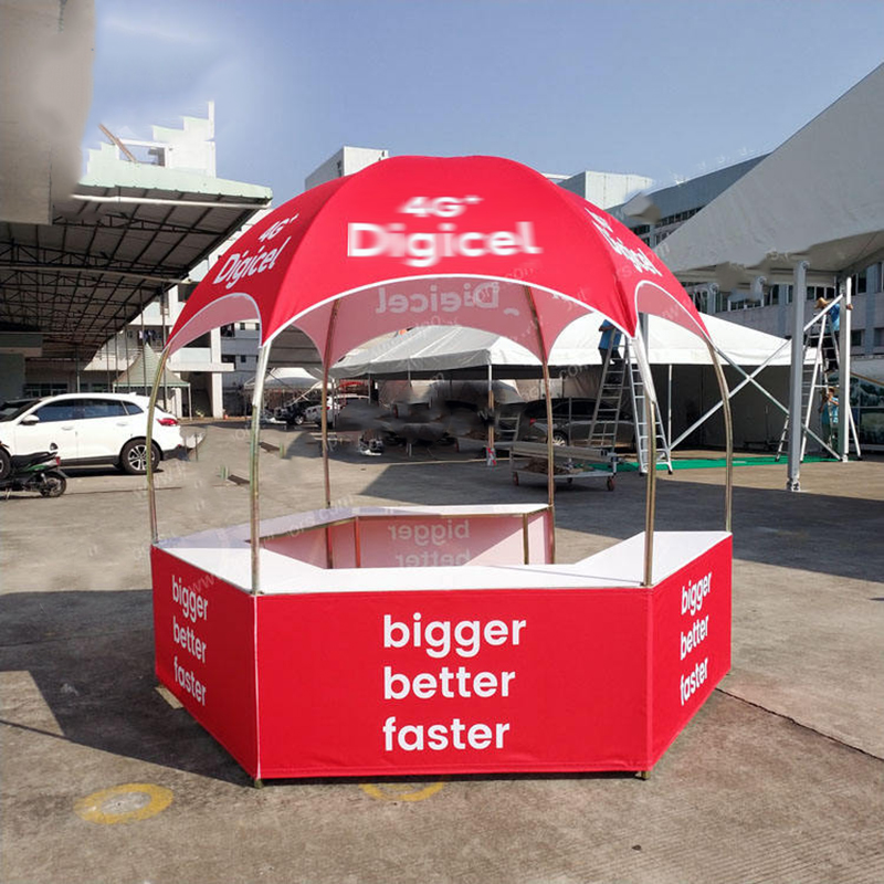 Newest 3X3m Heavy Duty Hexagonal Promotional Kiosk Booth Dome Tent Food Stall Canopy Tent for Events Outdoor