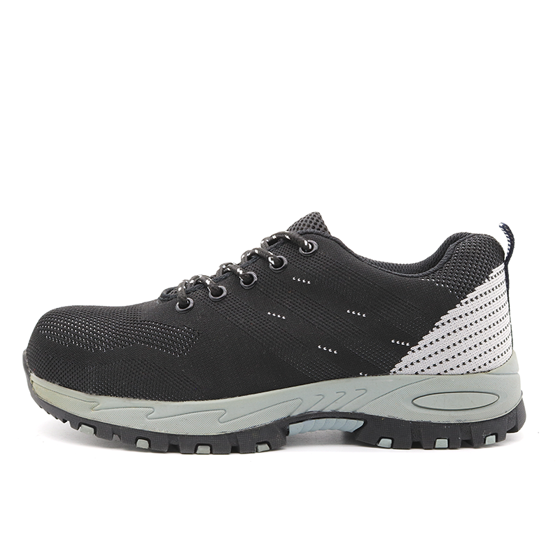Acid Resistant Steel Toe Anti Static Lightweight Safety Shoes Black