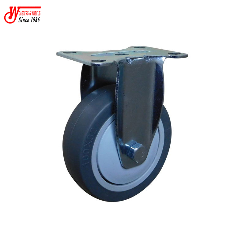 4 x 1,25 Crown Tread Rubber Wheel Starre TPR-Rolle für Tisch