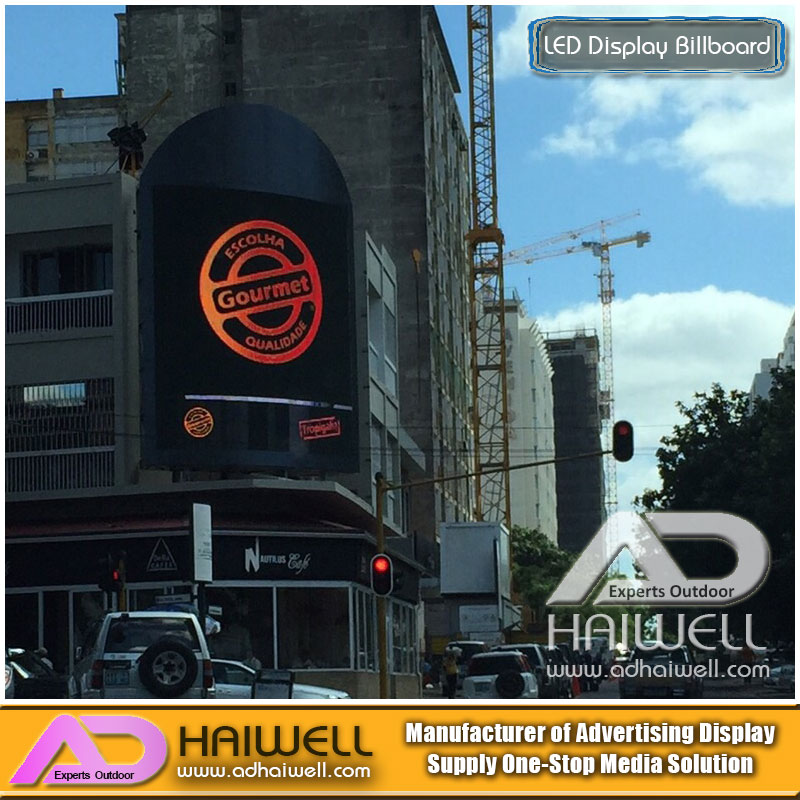 Roof Top Stahlkonstruktion Rahmen Curve Outdoor Led Bildschirm Hoarding Werbeschilder