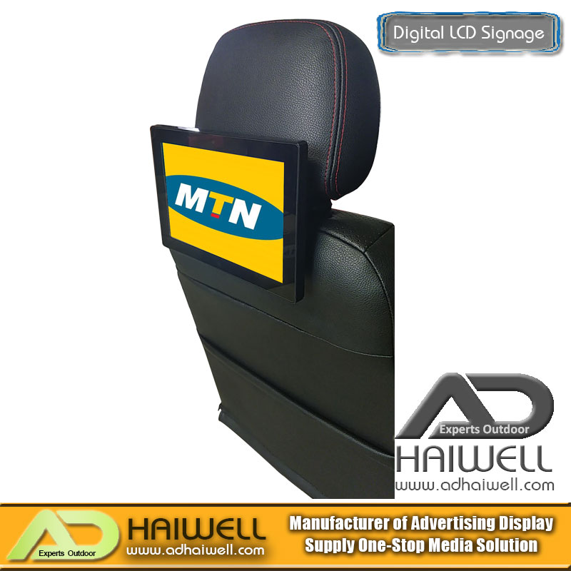 Taxi Media Car Seat Android LCD-Werbebildschirm