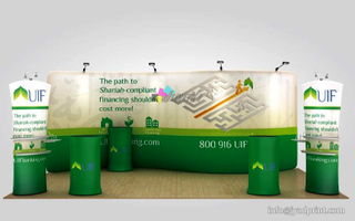Spandex tension fabric aluminum tube backdrop display booth Combined, Cutom Size, custom printing