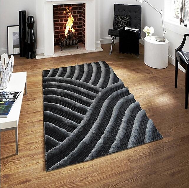 5'×8' Modern 3D Design Carpet Soft Shag Rugs 