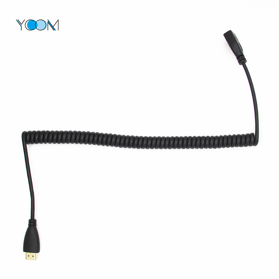 1080P V1.4 3D Spring Elastic Curl HDMI Cable 