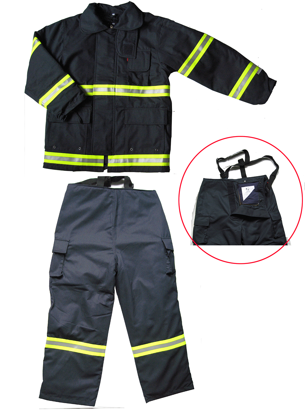 Firemen fire fighting suit