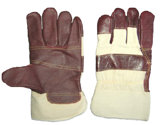 1272 funiture leather cow split cuff working gloves
