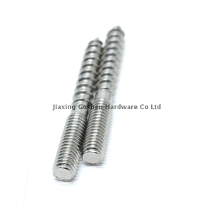 Tornillo roscado de doble cabeza de acero inoxidable