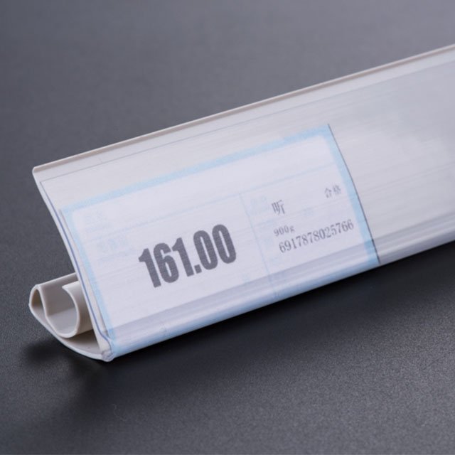 White Shelf Clip Label Holder Ds027, Plastic Label Holders For Metal Shelves