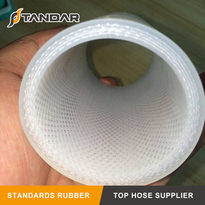 Tubería de silicona de grado alimenticio reforzado con 4 capas de tela de fibra de vidrio y espiral de acero inoxidable 