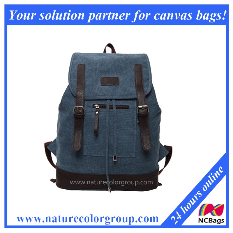Fashionable Canvas Backpack for College Students