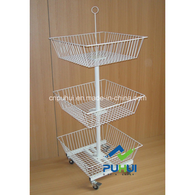 3 Tier White Wire Basket Fixture (PHY501)