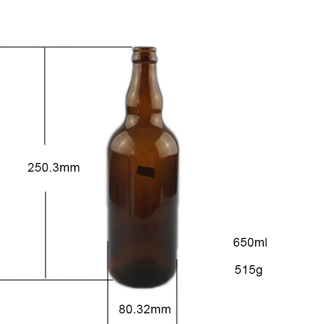 стеклянная бутылка пива 650ml