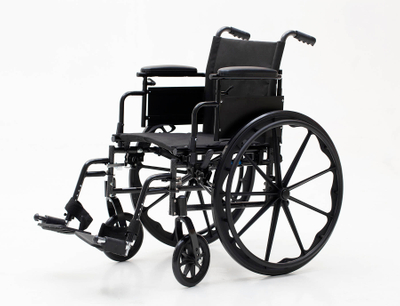 Functional Steel Manual Wheelchair, Foldable, Adjustable (YJ-K401-1