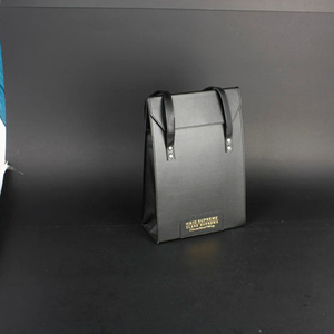 Wine Box Manufacturer Black PU leather wine cooler bag