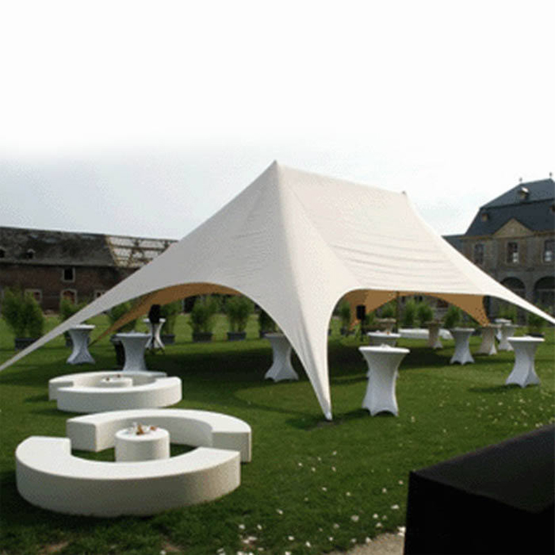UV-proof Beach Shade Canopy Tent Advertising Outdoor Tents for Events and Weddings Single and Double Pole Star Tent