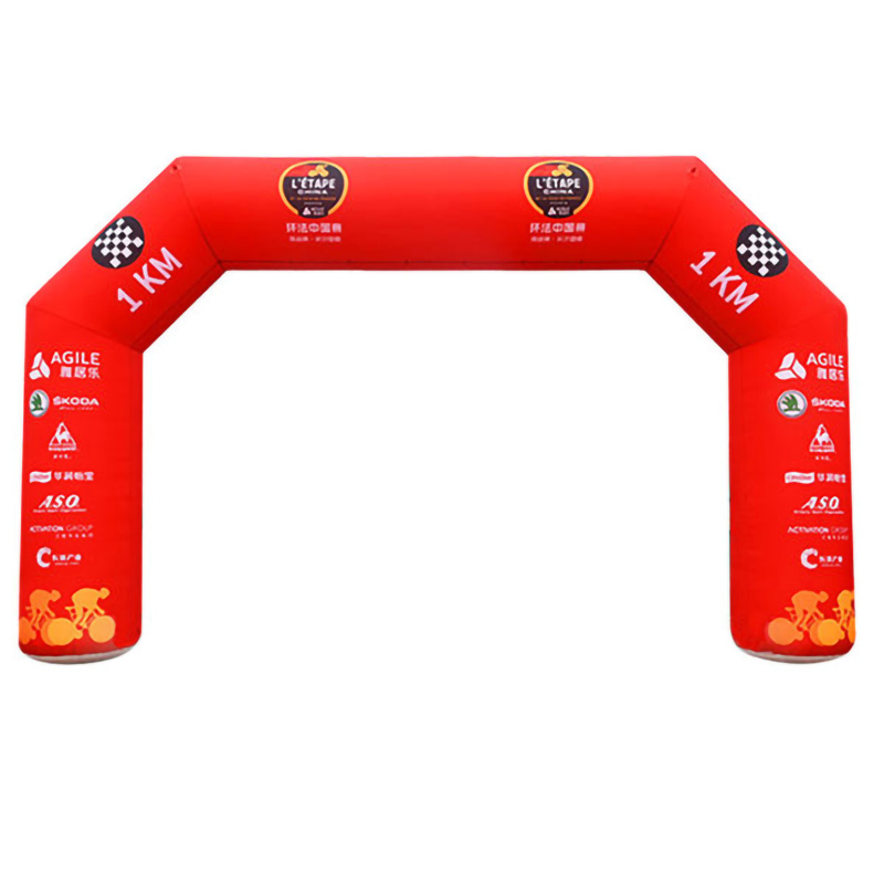 Custom Print Advertising Inflatable Arch Dye Sublimation Print Big Inflate Bow Archway for Race Events