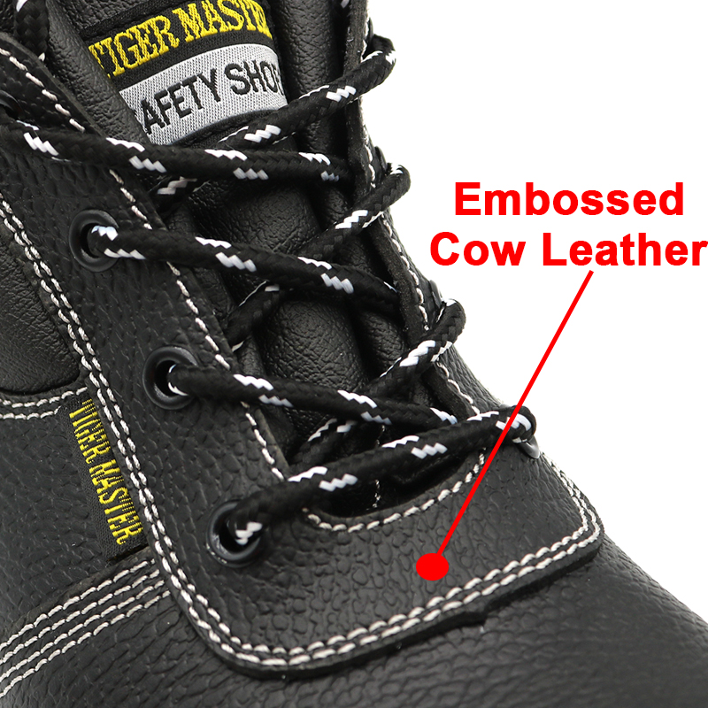 Oil Slip Resistant Steel Toe Prevent Puncture Labor Safety Shoes Black