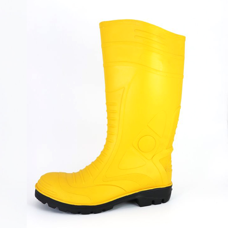 Anti Slip Pvc Safety Rain Boots Steel Toe