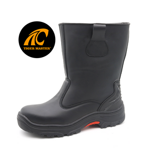 Heat resistance rubber sole no laces welding safety boots