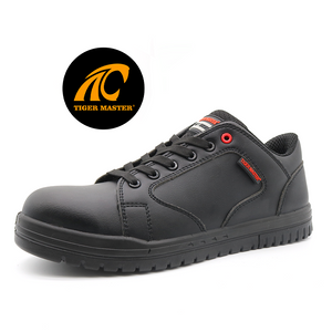 Black Microfiber Leather Pu Sole Composite Toe Anti Puncture Men Safety Shoes with CE