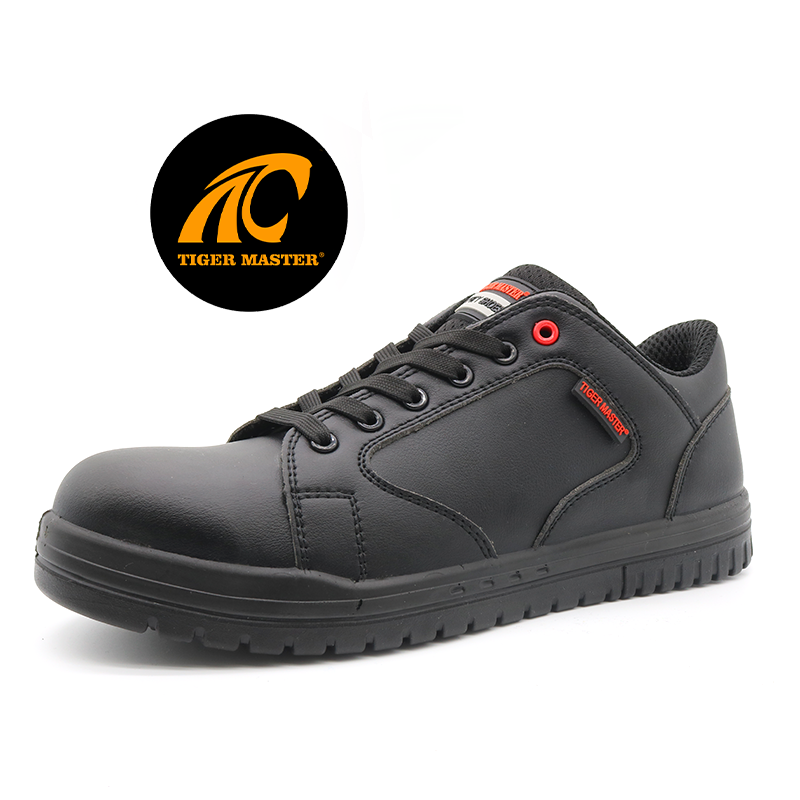 Black Microfiber Leather Pu Sole Composite Toe Anti Puncture Men Safety Shoes with CE