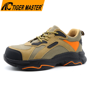 Soft EVA Sole Anti Puncture Steel Toe Sneaker Safety Shoes For Men Light Weight