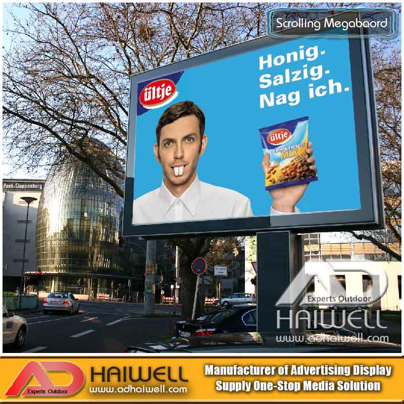 Im Freien scrollen Mega Advertising Billboard