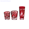 2019 modern style colorful drinking glass cup set of 3 