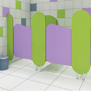 الروضة قسم المرحاض تصميم ملون