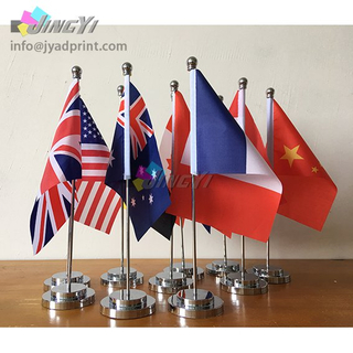 Quality Table & Desk Flag, Mini Desk Top National Flag with Custom Print your logo