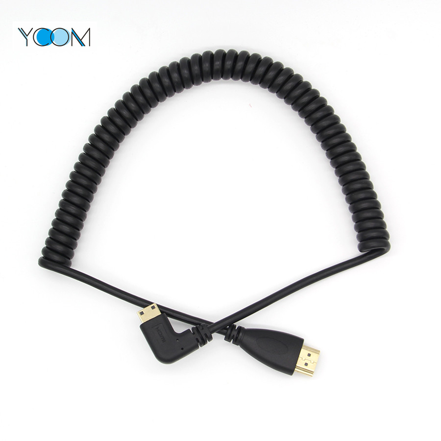 1080P V1.4 3D Spring Elastic Curl HDMI Cable 