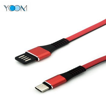Double Sided USB Cable for Type C with Noodle Shape