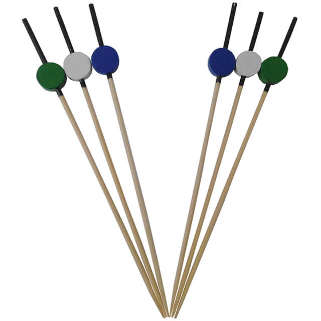 Бамбуковые шампуры с плоскими шариками