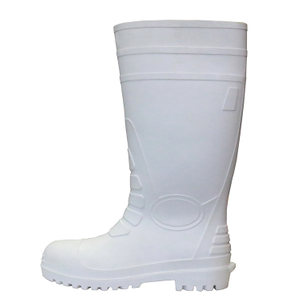 Water Proof Oil Acid Resistant Non Slip Steel Toe PVC Safety Gumboots for Food Industry