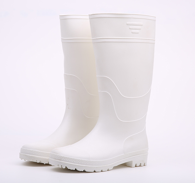 Food industry white rain boots pvc