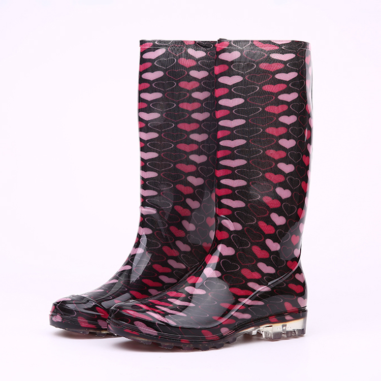 New collection shiny ladies pvc rain boots