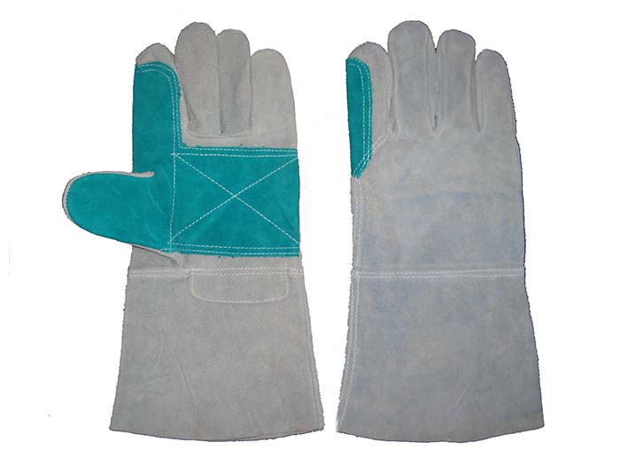 1305 reinforced palm leather welding working safety gloves