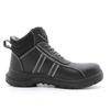PU Outsole Leather Industrial Safety Shoes Mid Cut Steel Toe