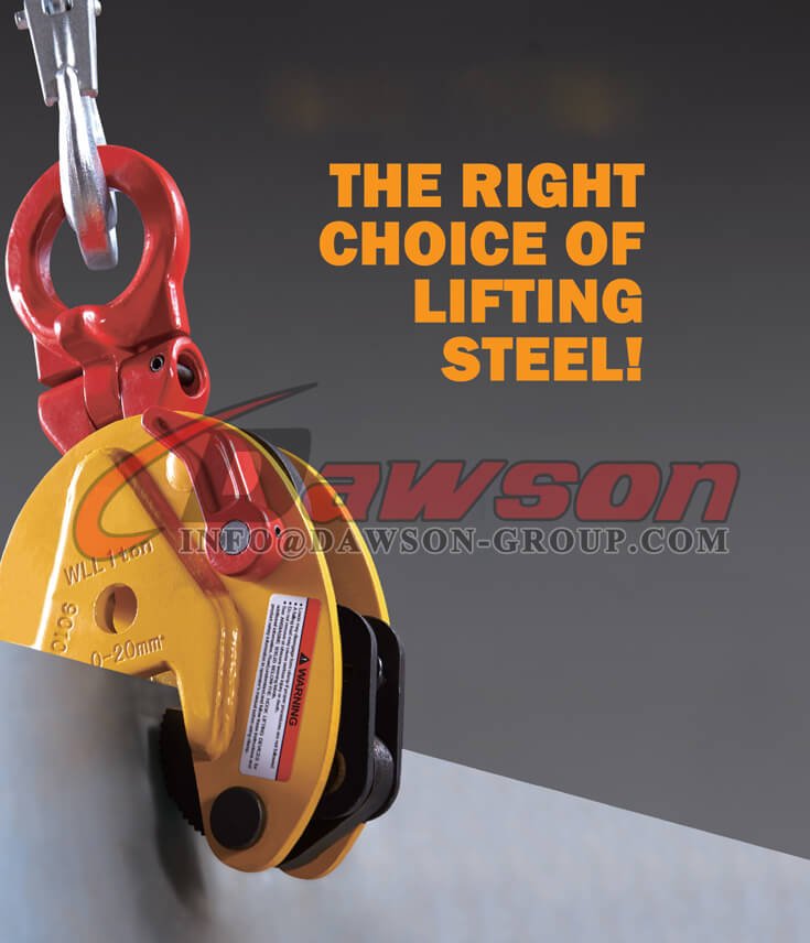 Universal Plate Clamp for Lifting and Transporting Steel Plates