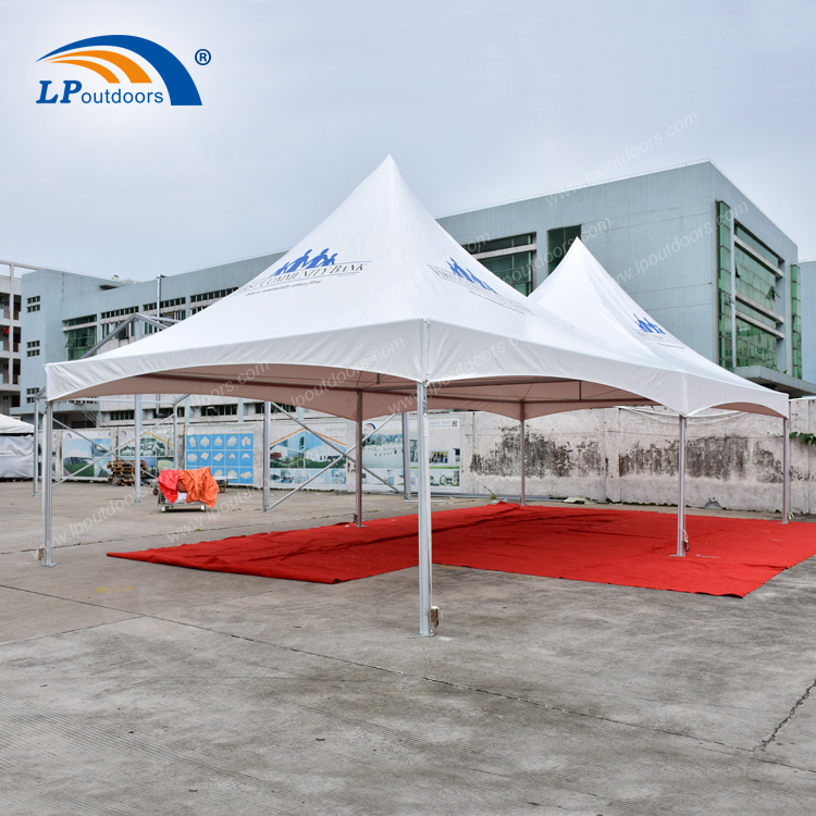 Alquiler de carpa con marco publicitario de doble tapa de 6x12 m para eventos